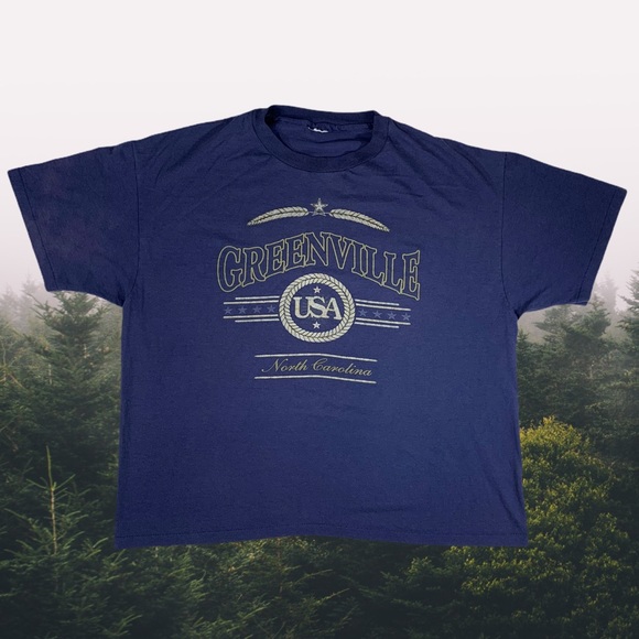 Vintage 90s Single Stitched Shirt Greensville XXL - Picture 1 of 4